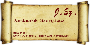 Jandaurek Szergiusz névjegykártya